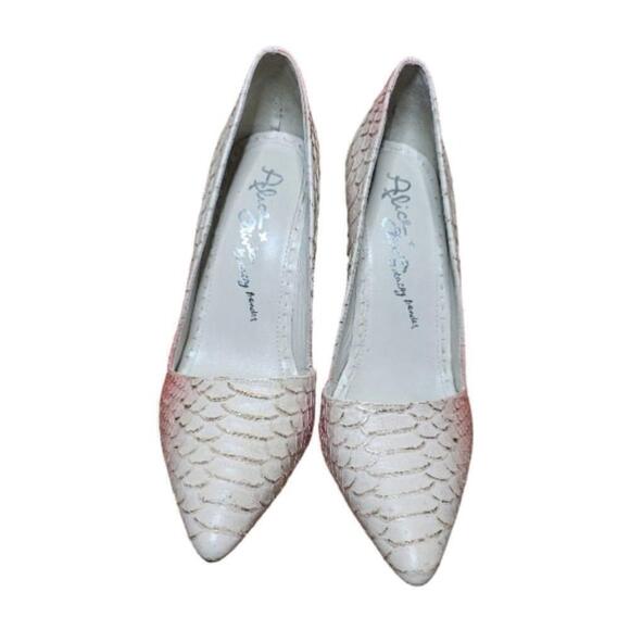 Alice & Olivia Dina Ombre Pink Scaled Pumps size 8.5 - Picture 4 of 10